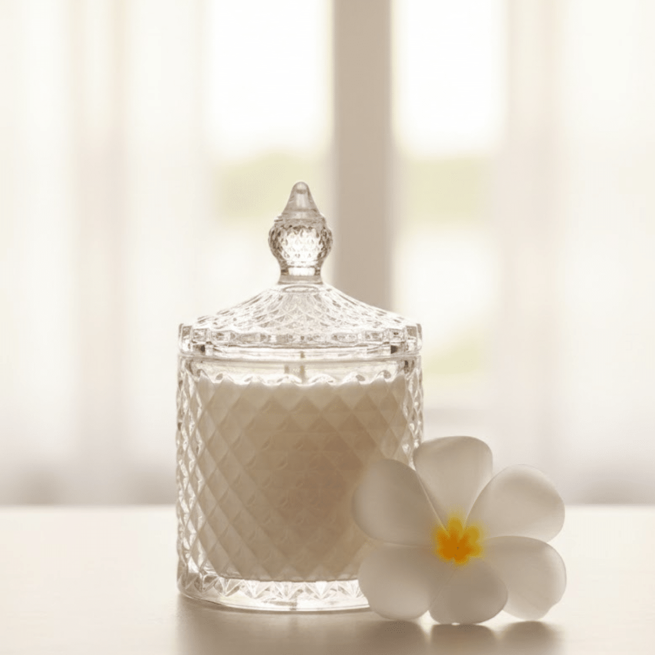 bonbonnière fleur de tiaré bougie fleur de tiaré